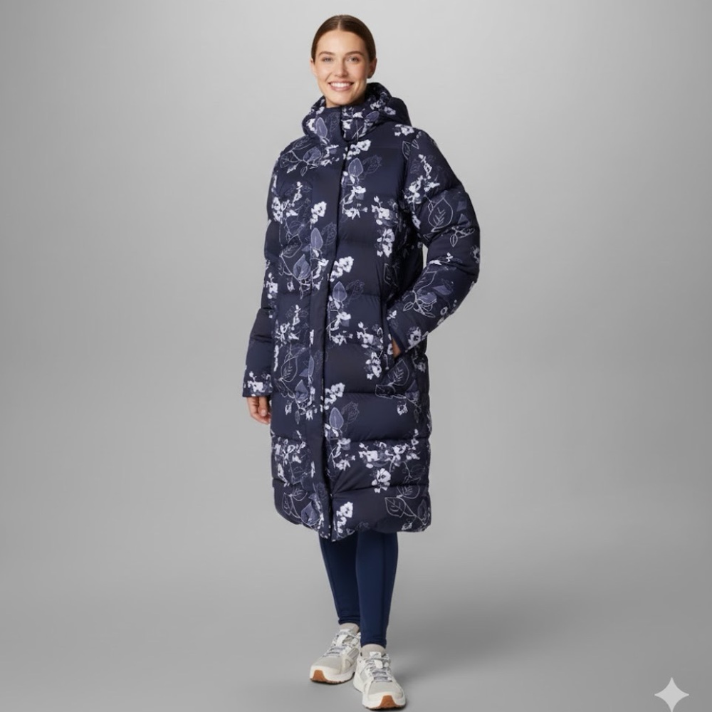 ⛄️❄️⛄️ Columbia Boundless Days™ Printed Long Down Jacket size M